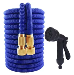 Expandable Magic lightweight new water garden hose ultra High Pressure Water Hose With Multi-functional Nozzle And Brass Fitting