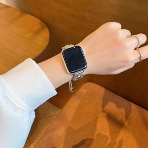 <span class=keywords><strong>Bracelet</strong></span> diamant à la mode pour IWatch Series 8 7 6 5 4 <span class=keywords><strong>3</strong></span> 2 1 <span class=keywords><strong>Bracelet</strong></span> en acier inoxydable pour bracelets de montre <span class=keywords><strong>Apple</strong></span> 44 42 40 <span class=keywords><strong>38</strong></span> <span class=keywords><strong>mm</strong></span> - Product Image 4