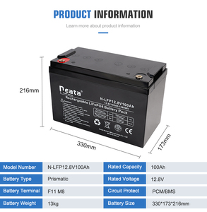NEATA Solid State LiFePO4 12V 100Ah-200Ah 1-2,5KWH Smart BMS 10000 Cycli Batterijpakket voor Thuis, Kamperen en Energie - Product Image 4