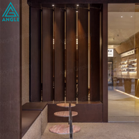 Nouveau design 2026 : Mobilier de café-bar en bois massif avec éclairage LED pour kiosque alimentaire de centre commercial, utilisation intérieure/extérieure