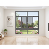 Ventana Corredera de Aluminio con Rotura de Puente Térmico de Alta Calidad Lukliving, Doble Vidrio con Mosquiteras