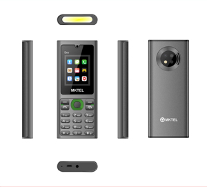 Teléfono Móvil Estilo Barra <span class=keywords><strong>para</strong></span> <span class=keywords><strong>Personas</strong></span> <span class=keywords><strong>Mayores</strong></span>, Doble SIM, Pantalla LCD de 1.77 Pulgadas, Linterna LED, Idiomas Español/Alemán, Compatible con 2G, Teléfono MKTEL EXO - Product Image 1