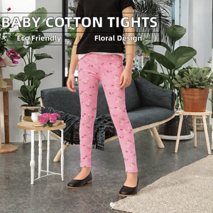 Nouvelle Collection – Leggings en Coton pour Bébé Fille, Printemps-Automne, avec Nœud, Motif Floral, Style Princesse, Écologiques - Product Image 2
