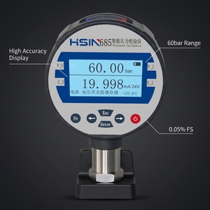 เครื่องสอบเทียบเกจวัดลมแบบดิจิตอลความแม่นยำสูง HSIN685 60 บาร์ พร้อมการวัดค่าทางไฟฟ้า ช่องสัญญาณเอาต์พุต DC24V สำหรับ OEM รุ่น HSIN685 Di - Product Image 1