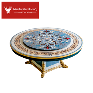 <span class=keywords><strong>Tavolo</strong></span> da Pranzo Circolare di Lusso Neoclassico, Sedie da Pranzo, <span class=keywords><strong>Tavolo</strong></span> da Pranzo in Stile Francese, Personalizzazione Mobili per Sala da Pranzo di Villa - Product Image 4