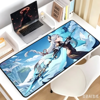 Tapis de souris de jeu anime personnalisé imprimé avec fond en caoutchouc antidérapant et surface en tissu lisse, tapis de table e-sport en stock, vente en gros OEM