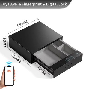 CEQSAFE Smart Wardrobe Accessories Fashion Safe <b>Box</b> Drawer Fingerprint Safe <b>Box</b> Big Led Display Fingerprint Safe <b>Box</b> for Home - Product Image 2