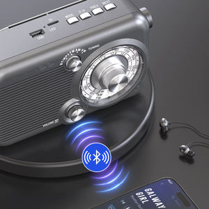 Retro Multi-Band Factory Retro 3-Band Radio AM FM SW Portable with BT Function <b>USB</b>-C Rechargeable Radio Vintage Style Outdoor - Product Image 2