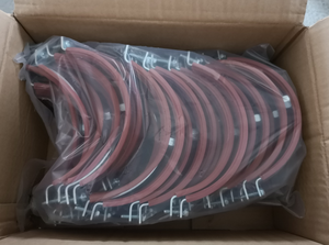 Red Epdm Pipe <b>Clamps</b> With Epdm Rubber and With Reinforced Band Zinc-plated with Nut - Product Image 4