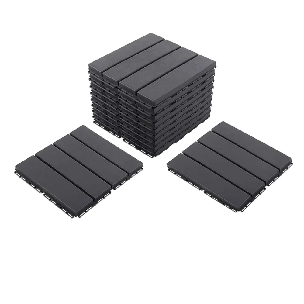 PB-319 30 Stuks 1 Doos Goedkope Diy Plastic Balkon Terras Tuin Patio Floor Decking Mat Outdoor