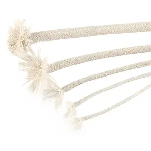 Заводская оптовая продажа, Белый Плетеный веревка из 100% хлопка, макраме, 4 мм, 5 мм, дешевый витой веревка