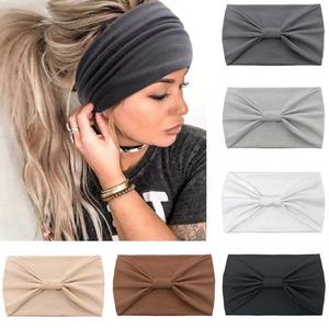Diadema deportiva elástica ancha de estilo europeo-americano, con nudo, que absorbe el sudor, para yoga, accesorios para el cabello de mujer - Product Image 1