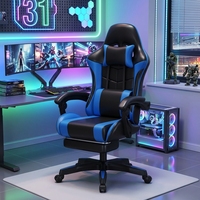 Chaises de jeu pivotantes en cuir modernes et extensibles de haute qualité, fournis directement par l'usine, avec accoudoirs articulés pivotants à 360 degrés