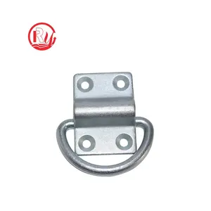 RY Heavy Duty Carbon Steel Forged Bolt on Type D Ring with Bracket Tie Down Anchors Lashing Ring for Loads in Trailers Flatbed