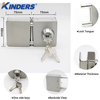 Serrure de porte centrale en verre en acier inoxydable 304 pour serrure de porte en verre 10mm 12mm Application d'école d'hôpital