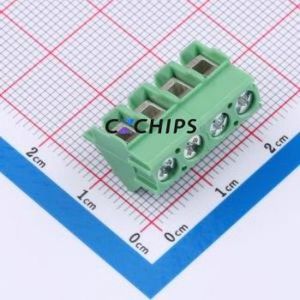 1988820 Screw Terminal Block Through hole Component (THT),P=5mm Connector ( Construction: 1x4P )( Pitch: 5mm )( Color: Green ) - Product Image 1