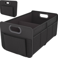 Organisateur de coffre de voiture Rapo Luxury grande capacité en tissu Oxford, pliable, avec panneaux de soutien robustes et compartiments multiples