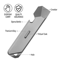 TGZUO Outil multifonction de survie en alliage de titane haute résistance, usiné CNC, pour bricolage, OEM, EDC, avec tire-bouchon, décapsuleur et porte-clés, pour activités de plein air