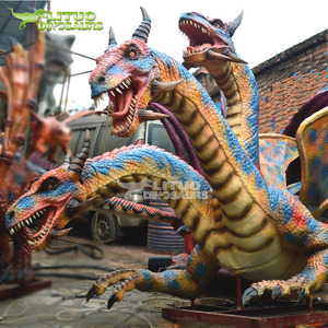 ニューライフサイズスリーヘッドドラゴンパークアニマトロニック - Product Image 1