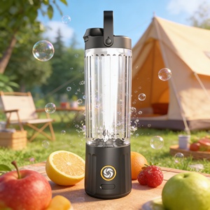 Mixeur portable USB 550 ml avec batterie, 6 lames, mode turbo, broyage de glace, mélange intensif pour smoothies, milkshakes, jus frais, utilisation en voiture - Product Image 5