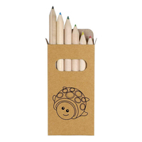 Ensemble de crayons de couleur courts 6 couleurs, fournitures de papeterie, crayons de couleur Jumbo pour enfants, vente en gros d'usine en Chine