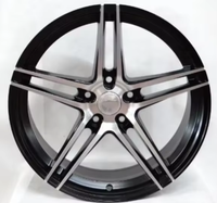 Jantes noires de 17/18 pouces, finition usinée, 5 trous, 5*100, pour voiture de tourisme