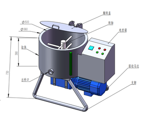 Máy nghiền viên sô cô la nhỏ 50L, máy làm sô cô la, máy nghiền 12L 50L 300L 500L 1000L Không có 100L 200L - Product Image 3