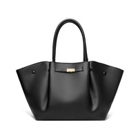 Grand sac fourre-tout à imprimé pois pour femme, sac à main à poignée supérieure avec fermoir métallique, sac à bandoulière décontracté pour le travail et les voyages