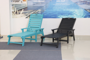 كرسي استلقاء عصري للحدائق الخارجية مصنوع من البولي إيثيلين عالي الكثافة بسعر المصنع من فوشان، كراسي استرخاء متينة للشاطئ وحمام السباحة - Product Image 5