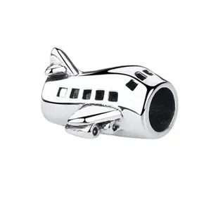 Groothandel Sterling Zilveren Vliegtuig Bedels Kralen Voor Slang Armbanden Mode Diy Sieraden 925 Zilveren Bedels Voor Vrouwen