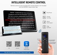 NEEWER Basics X12B Téléprompteur en aluminium relevable de 12 pouces sans assemblage avec télécommande et application pour iPad, tablette, smartphone, appareil photo reflex numérique