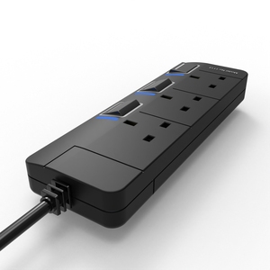 VEBAN <strong>Extension</strong> Cord 2M Power Strip Black <strong>Extension</strong> Lead 3 Way <strong>Plug</strong> <strong>Socket</strong> <strong>Extension</strong> Cable UK <strong>Plug</strong> for Household Appliance - Product Image 3