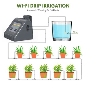 Kit d'irrigation goutte à goutte automatique pour plantes d'intérieur, système d'arrosage automatique, minuteur numérique pour l'eau, minuteurs d'arrosage de jardin IK10PW DIY Micr - Product Image 3