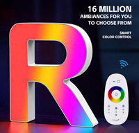 Enseigne lumineuse à lettres en relief LED RGB, lettres LED personnalisées, panneau d'enseigne pour la publicité commerciale et les enseignes d'entreprise
