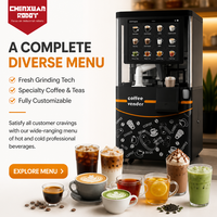Machine à café robotisée à haute efficacité avec menu personnalisable et support de paiement sécurisé pour une petite surface