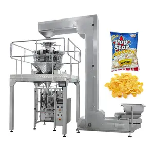 Máquina de llenado de bolsas de comida multifunción, automática, CE, escamas de maíz, Kurkure, embalaje, máquina de sellado de patatas fritas infladas