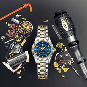 For 782 Luxury Fashion Women's Quartz <b>Watch</b> Stainless Steel Strap Water Resistant 3BAR Luminous Date Display Casual <b>Watch</b> - Product Image 3