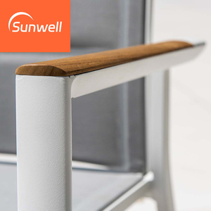 Muebles de Balcón de Estilo Moderno para Exteriores, Patio, Jardín de Lujo, Mesa de Comedor de Madera Maciza, Sillas, Juego de Comedor de Teca para Restaurante, Cafetería - Product Image 5