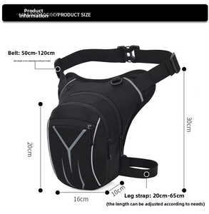 Dayanıklı Açık Hava Motosiklet Sürüş Bacak Çantası Diz Altı Çantası Su Geçirmez Bel Çantası Erkekler Kadınlar Motosikletçi Tur Bisiklet Yürüyüş Kamp Seyahat İçin - Product Image 2