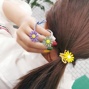 Coletero coreano estilo HyunA con margaritas, linda banda para el cabello, coletero, accesorio versátil para el cabello de mujer estilo Mori Girl - Product Image 2
