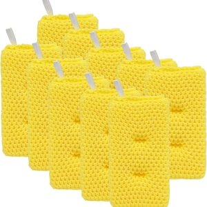 Các loại màu sắc đa mục đích mềm Lưới rửa chén chà miếng bọt biển Nhà Bếp Làm sạch <span class=keywords><strong>Net</strong></span> miếng bọt biển - Product Image 4