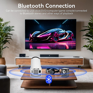 가정용 고해상도 무선 Wi-Fi/BT 미니 배터리가 장착 된 새로운 게임 프로젝터 X10 Plus 3D 휴대용 스마트 프로젝터 콘솔 - Product Image 4