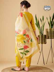 NUEVO ALMUERZO EXCLUSIVO TOTALMENTE COSTADO COLECCIÓN DE CONJUNTO KURTI Salidas cómodas y Todos los días Hermosa dupatta - Product Image 5