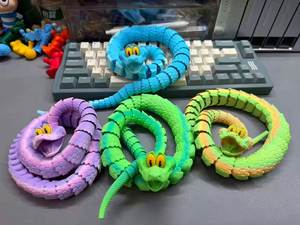 Figuras de Acción de Dibujos Animados, Nuevas para 2025, Articuladas, Impresas en 3D, Animales de Plástico, Juguete de Serpiente Gary - Product Image 6