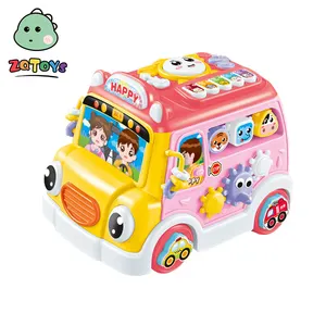 Zhiqu Toys Puzzle Electric Building Block Car Music Piano Machine educazione della prima infanzia suono e luci per bambini