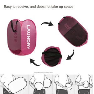 <span class=keywords><strong>Panier</strong></span> de rangement pour vêtements sales en polyester imprimé <span class=keywords><strong>pliable</strong></span> de grande taille, lavable, avec un design de grande capacité - Product Image 2
