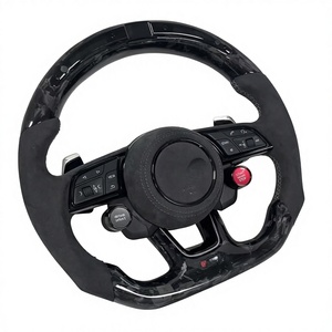 Volante de fibra de carbono forjado de alta gama con iluminación LED y cuero, compatible con <span class=keywords><strong>Audi</strong></span> A3/A4/A5/A6/A7/A8/Q5/Q7/<span class=keywords><strong>TT</strong></span>/RS3-RS6/B8B9/C7C8 - Product Image 1