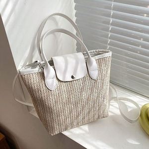 Rơm Túi Để Treo Hoa Kỳ Nghỉ Ví Cho Phụ Nữ Nhỏ Kontted Dệt Phụ Nữ Giỏ Xô Handmade Bện Túi Xách Thời Trang - Product Image 6