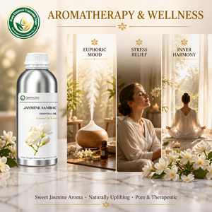Huile d'aromathérapie bien-être au jasmin sambac (Jasminum Sambac) pour une ambiance euphorique, le soulagement du stress et l'harmonie intérieure - Product Image 1