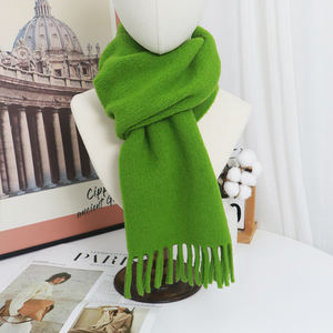 מחיר סיטונאי לוגו מותאם אישית לסרוג תערובת צמר וקשמיר צימר צעיף אופנתי oem odm בחורף אביזר לנשים - Product Image 3